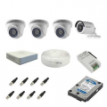 Hikvision 4 Camera CCTV Installation Kit (With 500GB+50M Cable)